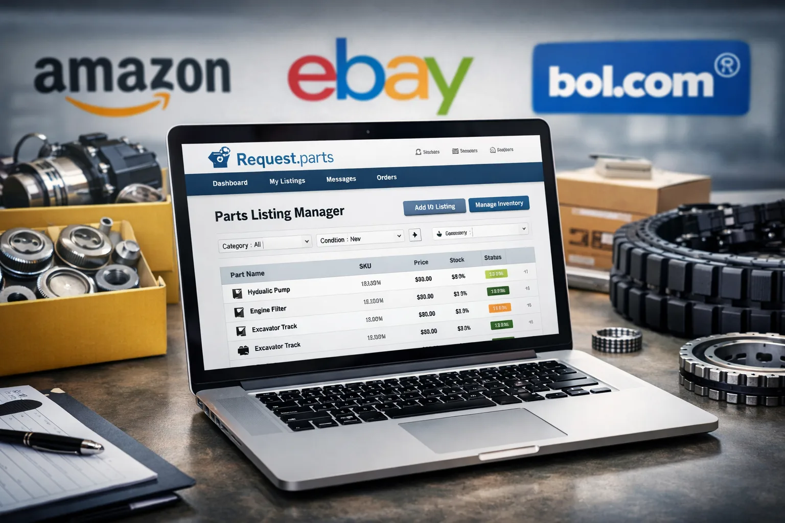 Sell Parts Faster on Request.parts: How to List, Optimize & Promote Your Inventory Across Amazon, eBay & Bol.com